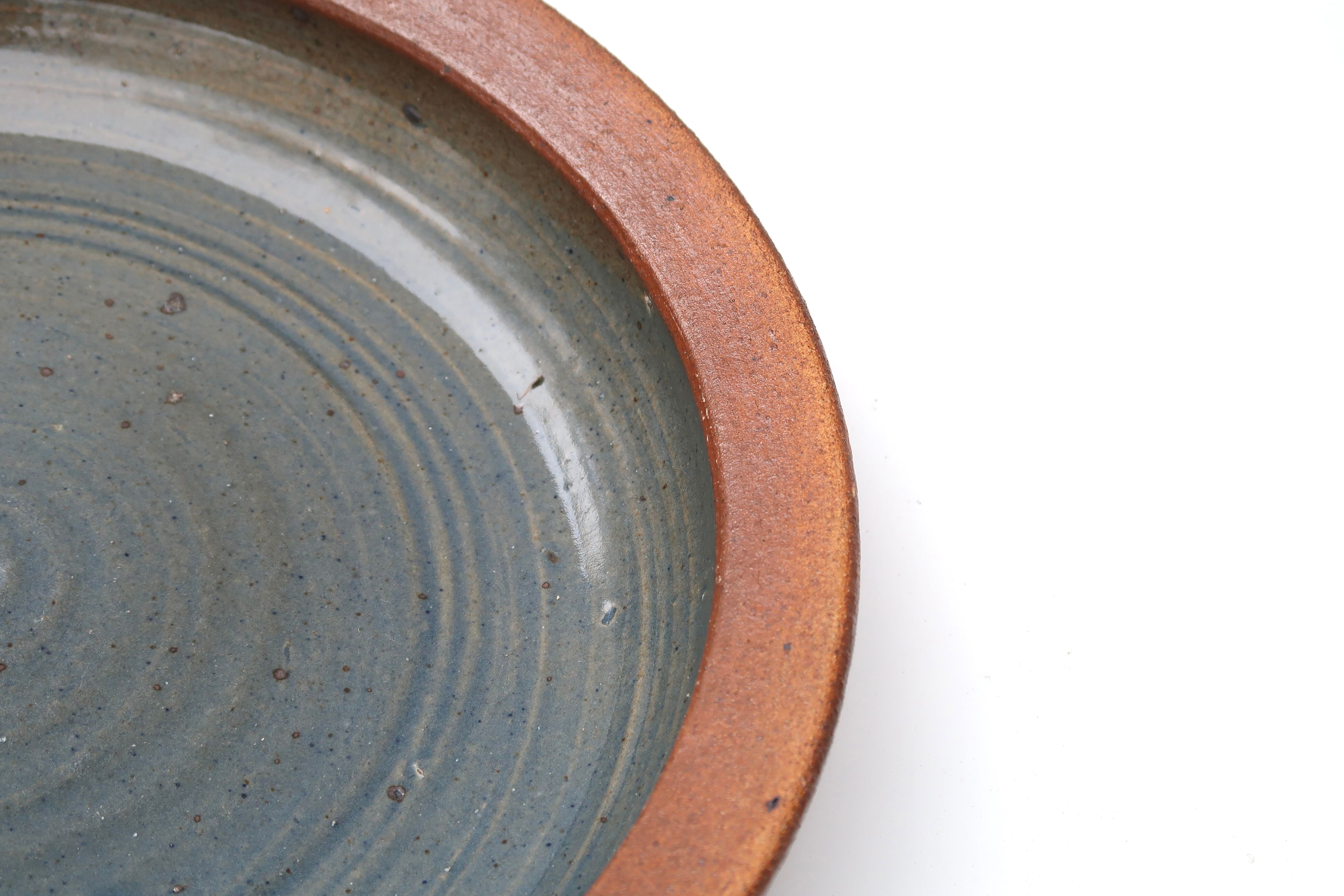 Stoneware dish by Pierre Digan, La Borne, 60s