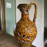Fat lava vase signed henri collioure 1978