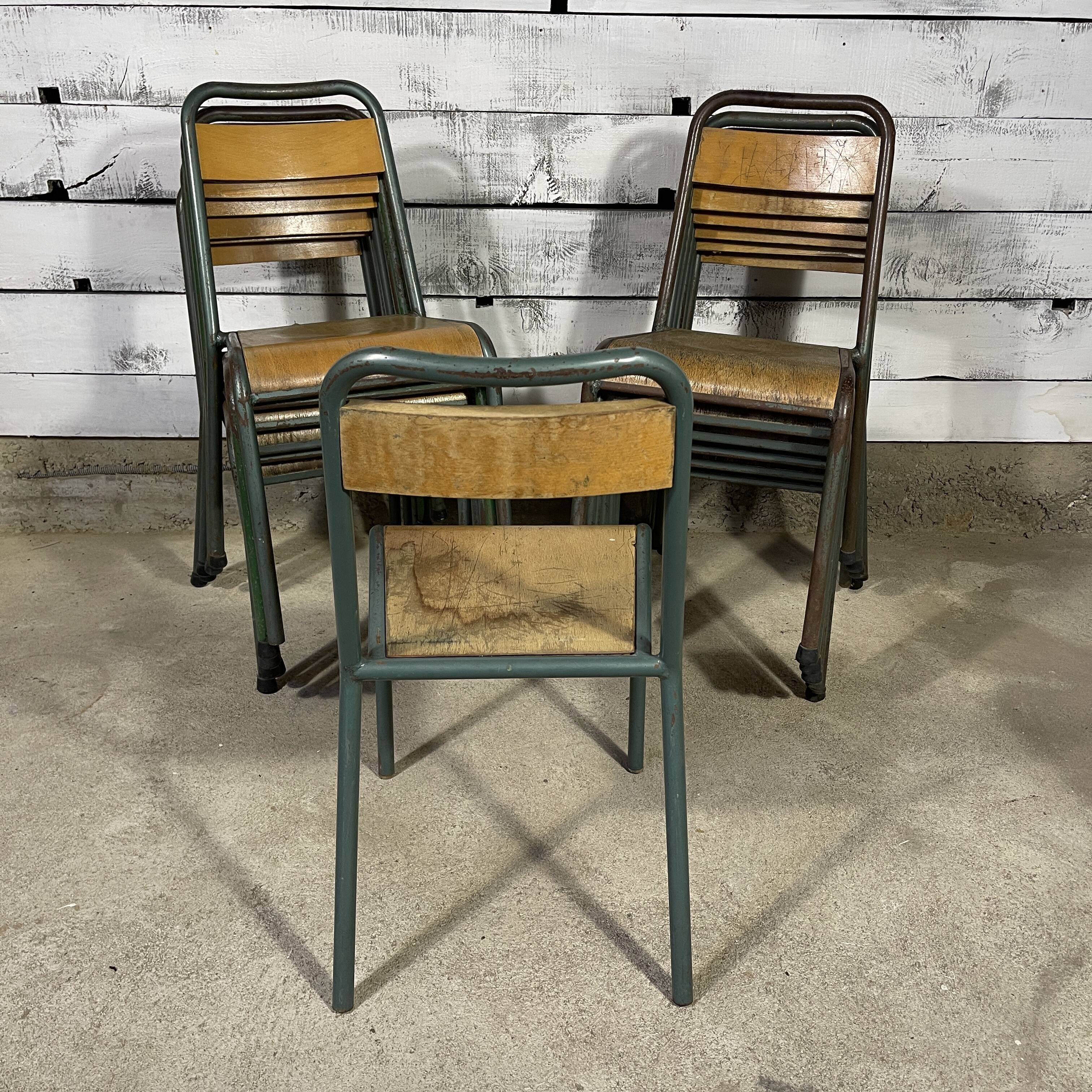 Set of 13 stella school chairs