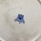 Gien earthenware plate with peony decoration