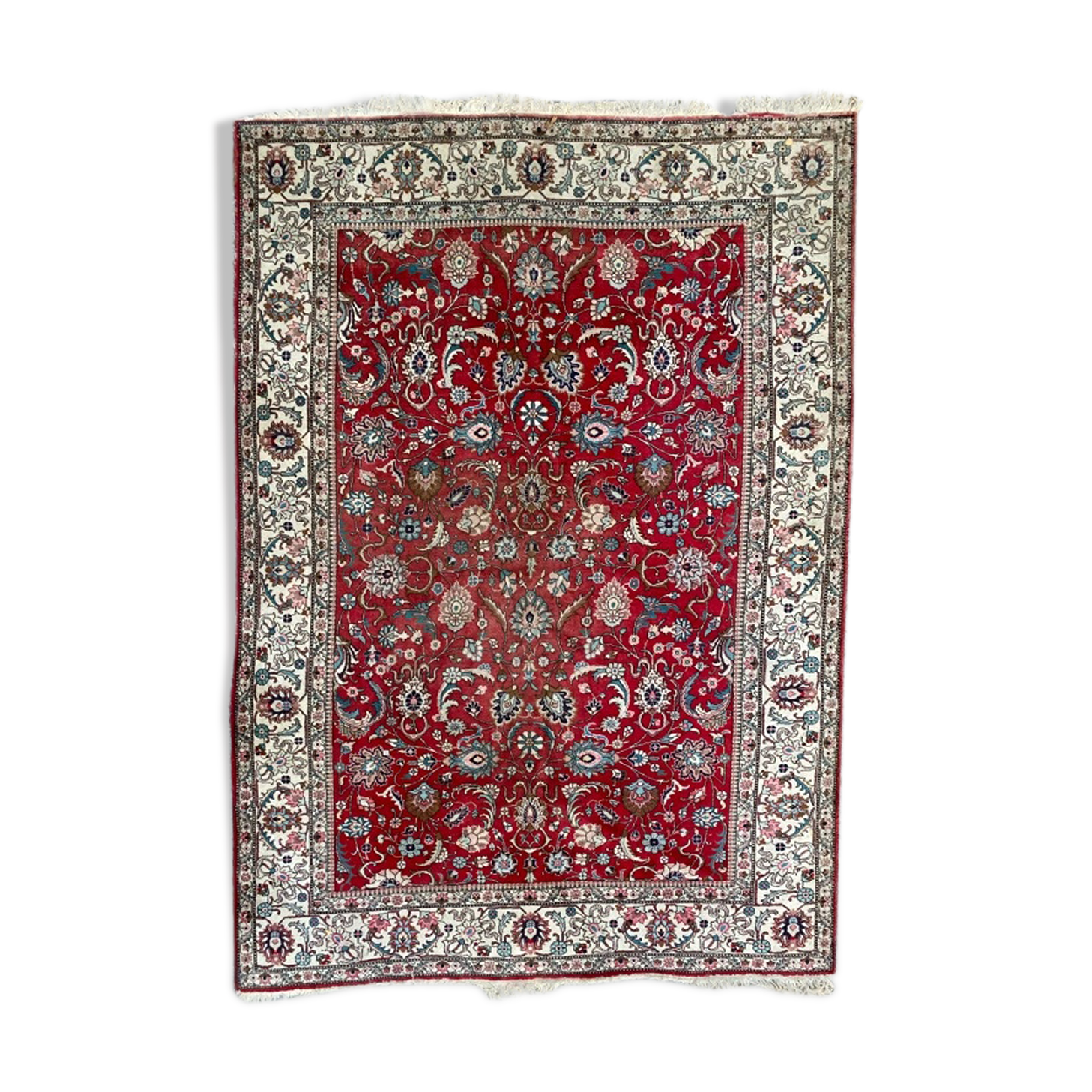 Large vintage Persian carpet tabriz 244x344 cm