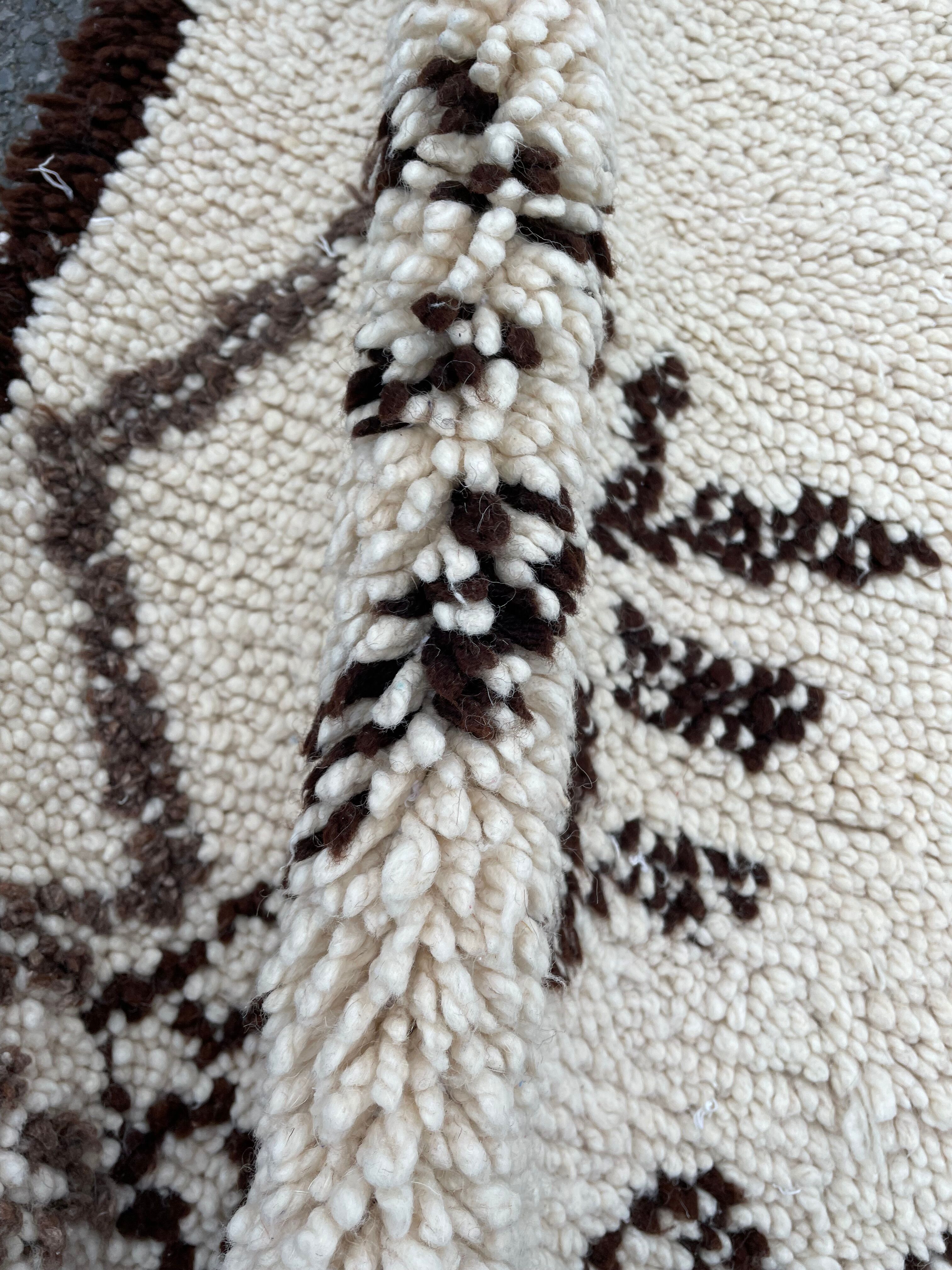 Rug berbere beni ouarain vintage wool 80x225 cm