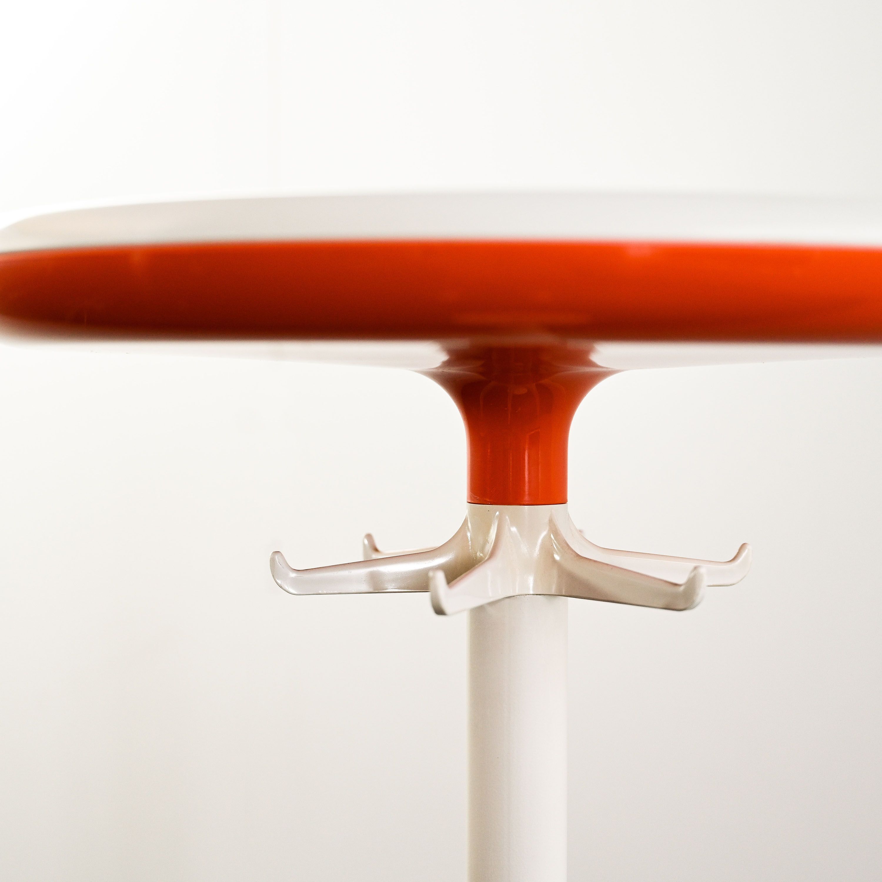 Coat rack in white lacquered metal from France