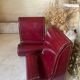 Pair of Italian leather bookends from the 60s