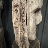 3 wooden folk art totems representing the three wise men, mid-20th century