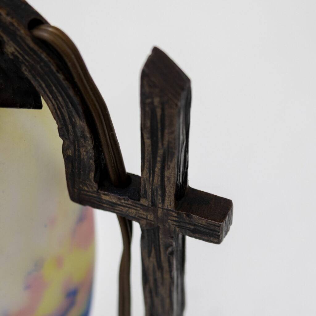 French Art Deco Degué table lamp