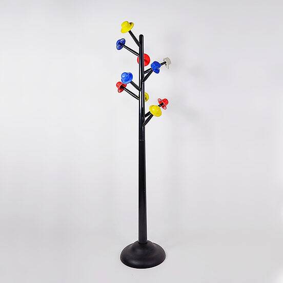 Postmodern coat stand 'Albero dei Cappelli' by Ugo Nespolo for Origlia, 1978