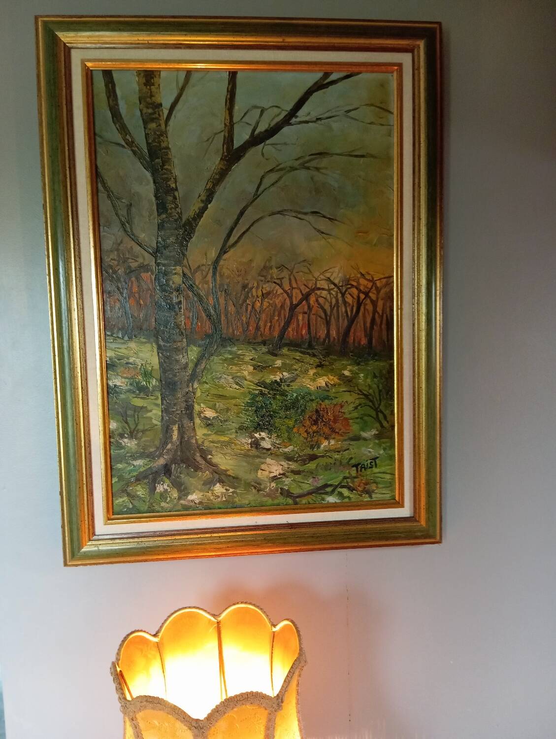 Oil on canvas landscape, 49 x 67 cm signature to be identified