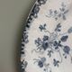 Superb antique plate Terre de Fer blue Emile Bourgeois Paris