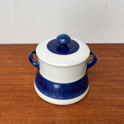 Grand terrine Swedish mid-century pot lid Koka Blue Bla by Hertha Bengtson for Rörstrand, 1950s