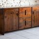 Enfilade Silvio Coppola en pin massif teinté, 1970