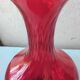 Red glass vase