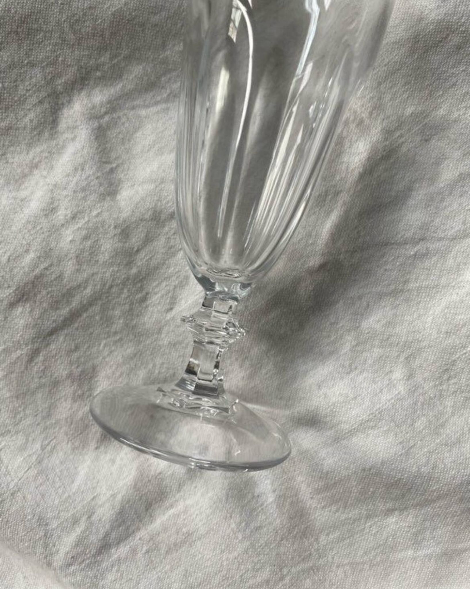 6 flûtes à champagne cristal verres à pieds ancien