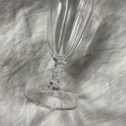 6 flûtes à champagne cristal verres à pieds ancien
