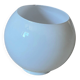 Globe lampshade in white opal, open for wall lamp chandelier, 20 cm.