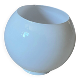 Globe abat-jour en opaline blanche ouvert pour lampe applique lustre 20 cm