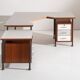 Corner Desk in Painted Metal, Wood, Formica, and Brass by Sergio Coradeschi, 1950s