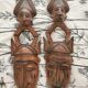Couple de masques Sculptés en bois Afrique 1950