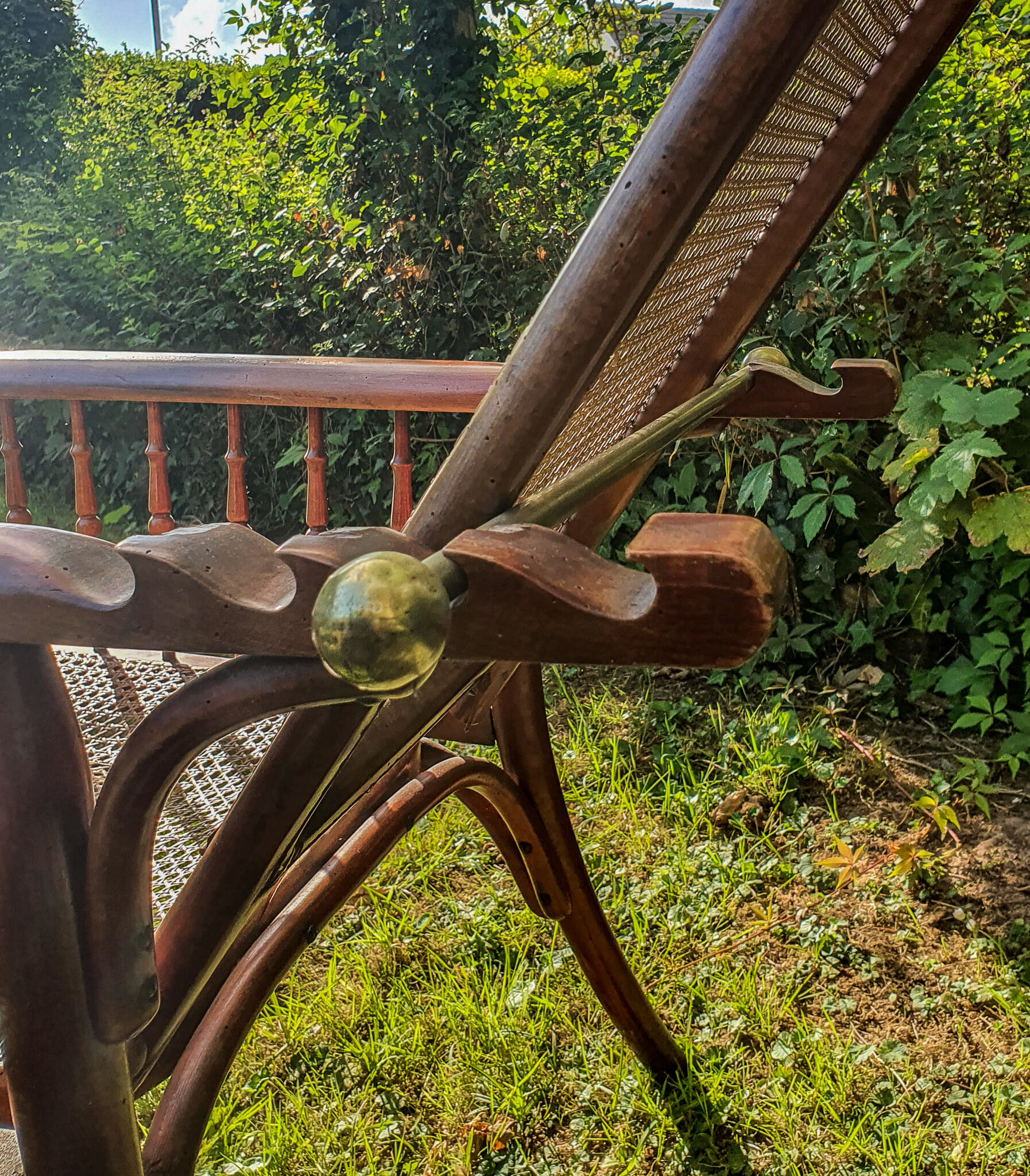 Fischel curved wooden adjustable chair, circa 1910