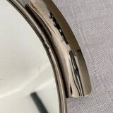 Art Deco top silver metal and mirror