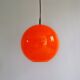 Paire de suspensions Space Age en opaline orange, 1970