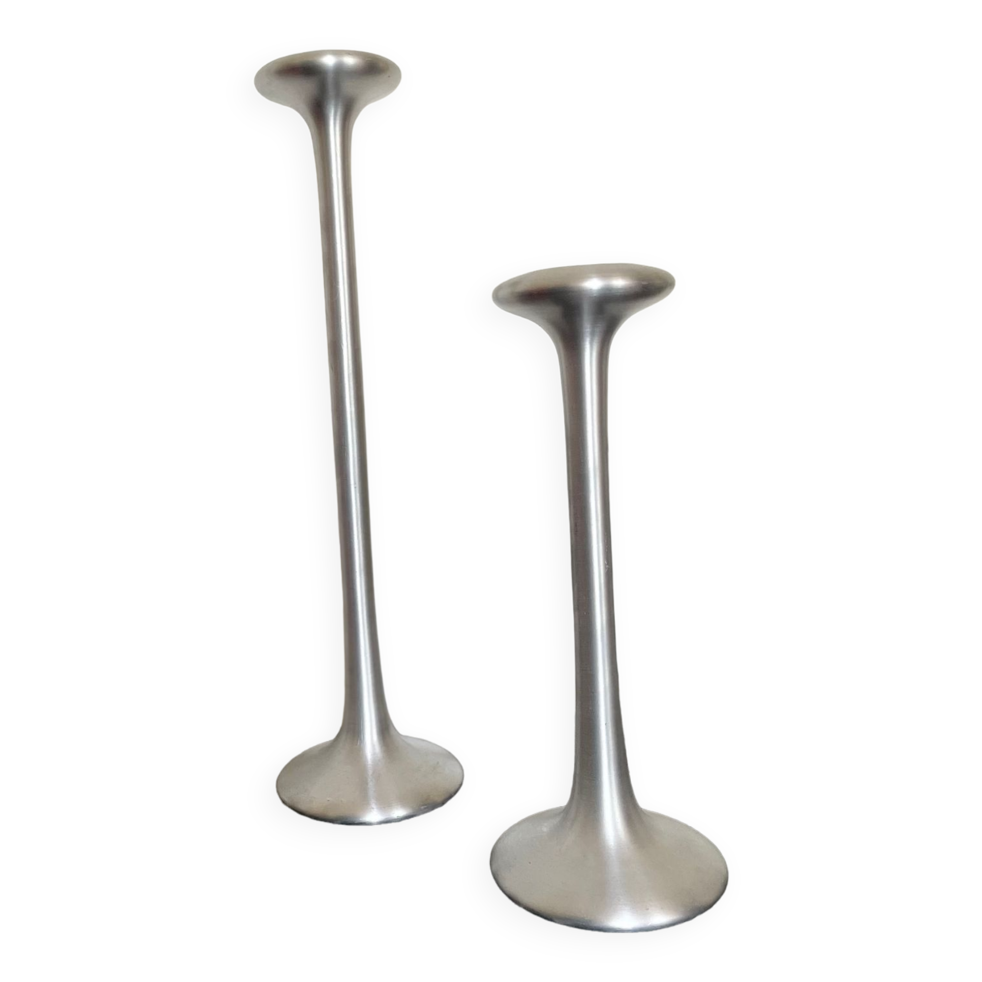 Ikea brushed aluminum candle holders kagla model