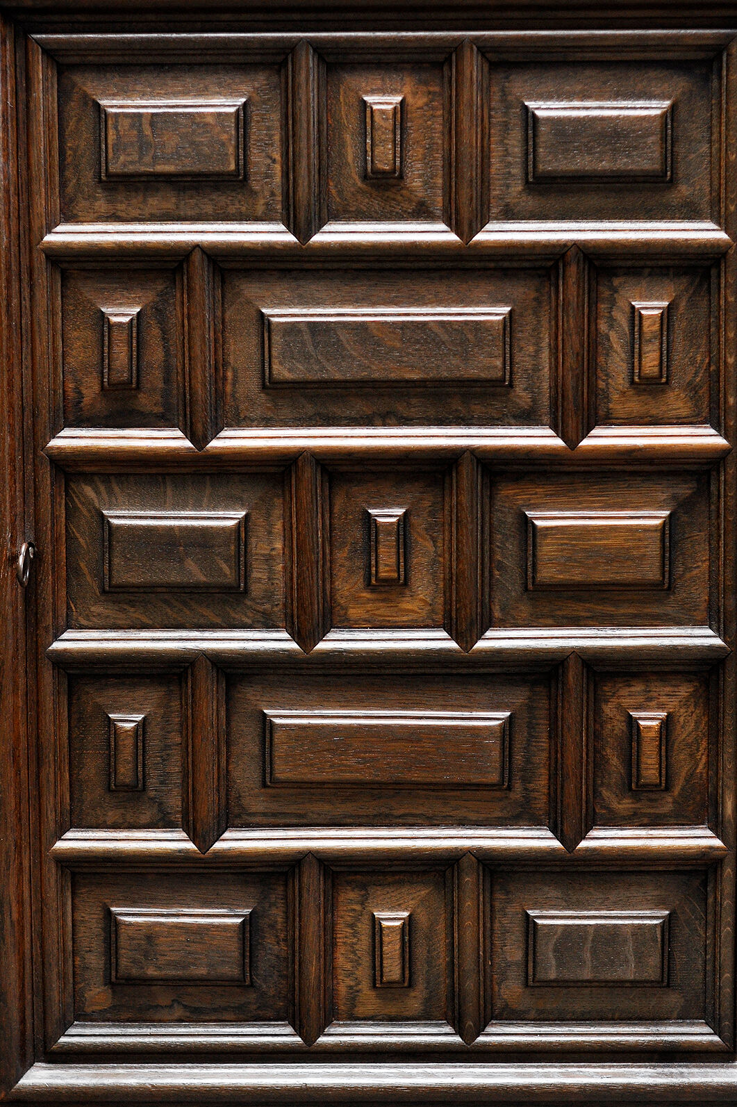 Spanish Brutalist Sideboard With Geometric Patterns, 1940s