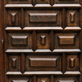 Spanish Brutalist Sideboard With Geometric Patterns, 1940s