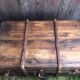 Old wooden transport trunk late 19th century vintage