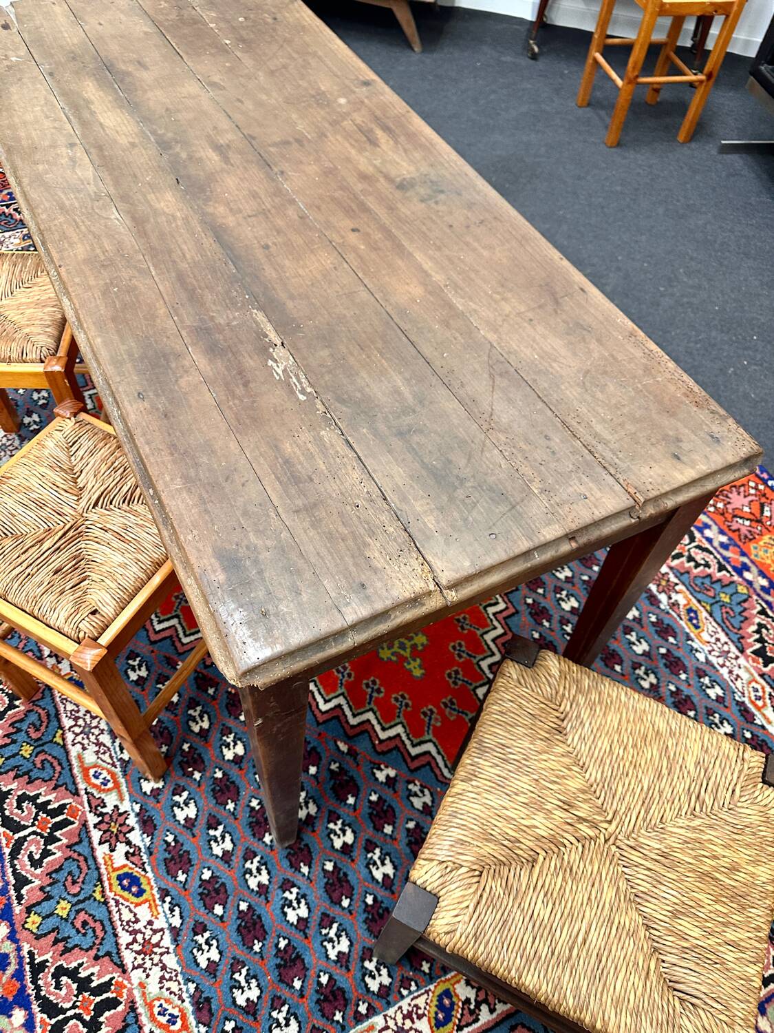 Weathered farm table