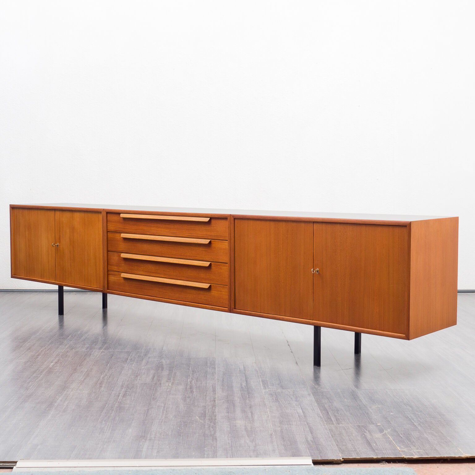 Enfilade 60s, teak, restored, 300cm
