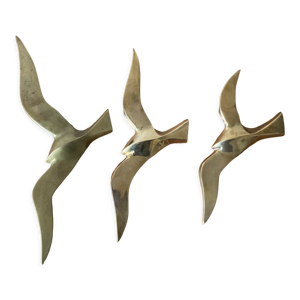 lot de 3 oiseaux en laiton