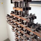 Crucifix sculpture Tramp Art 1900