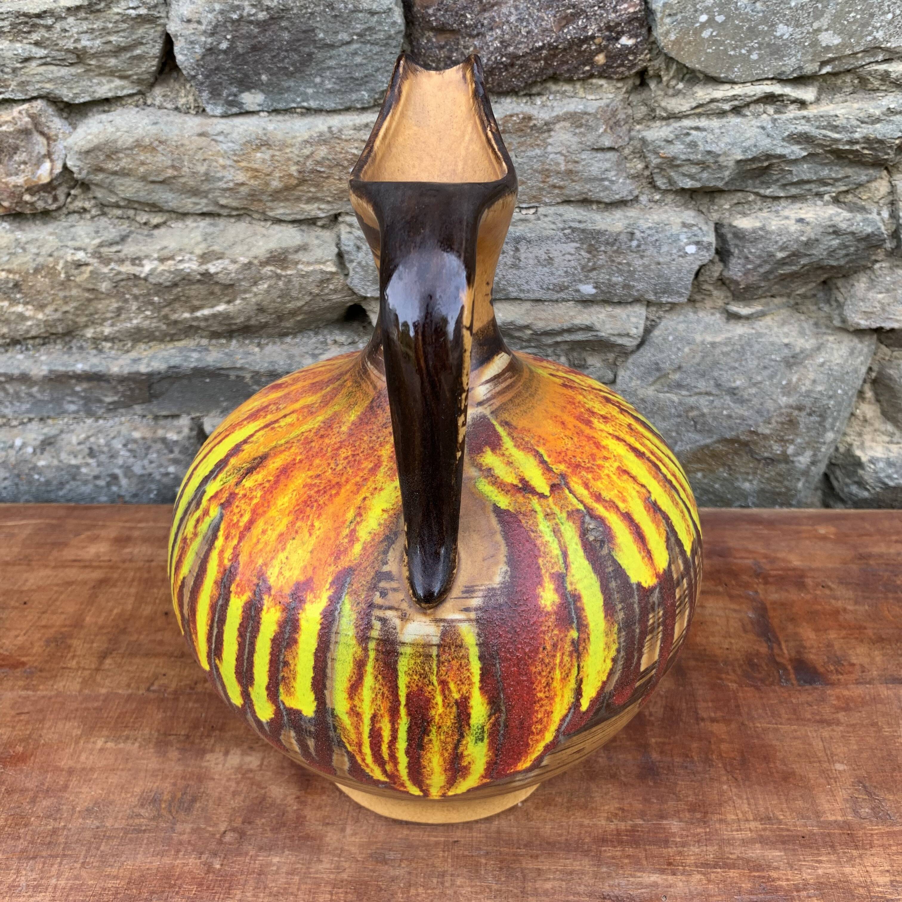 Grande cruche en céramique Saint-Clément, des années 70