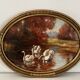 Tableau ancien les cygnes par vers 1920 par R Lutter