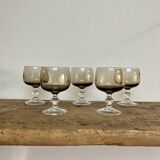 5 smoked liqueur glasses