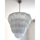 Contemporary Modern Clear Graniglia “Petals” Murano Glass Chandelier by Sim