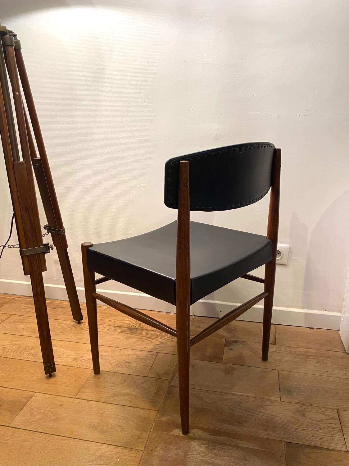 Scandinavian chair from the 60s with tapered legs