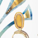 Agate lamp sculpture. Work of art craftsmanship.
