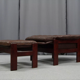 Pair of armchairs and ottoman in leather, 1970
