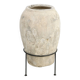 Large terracotta jar on foot