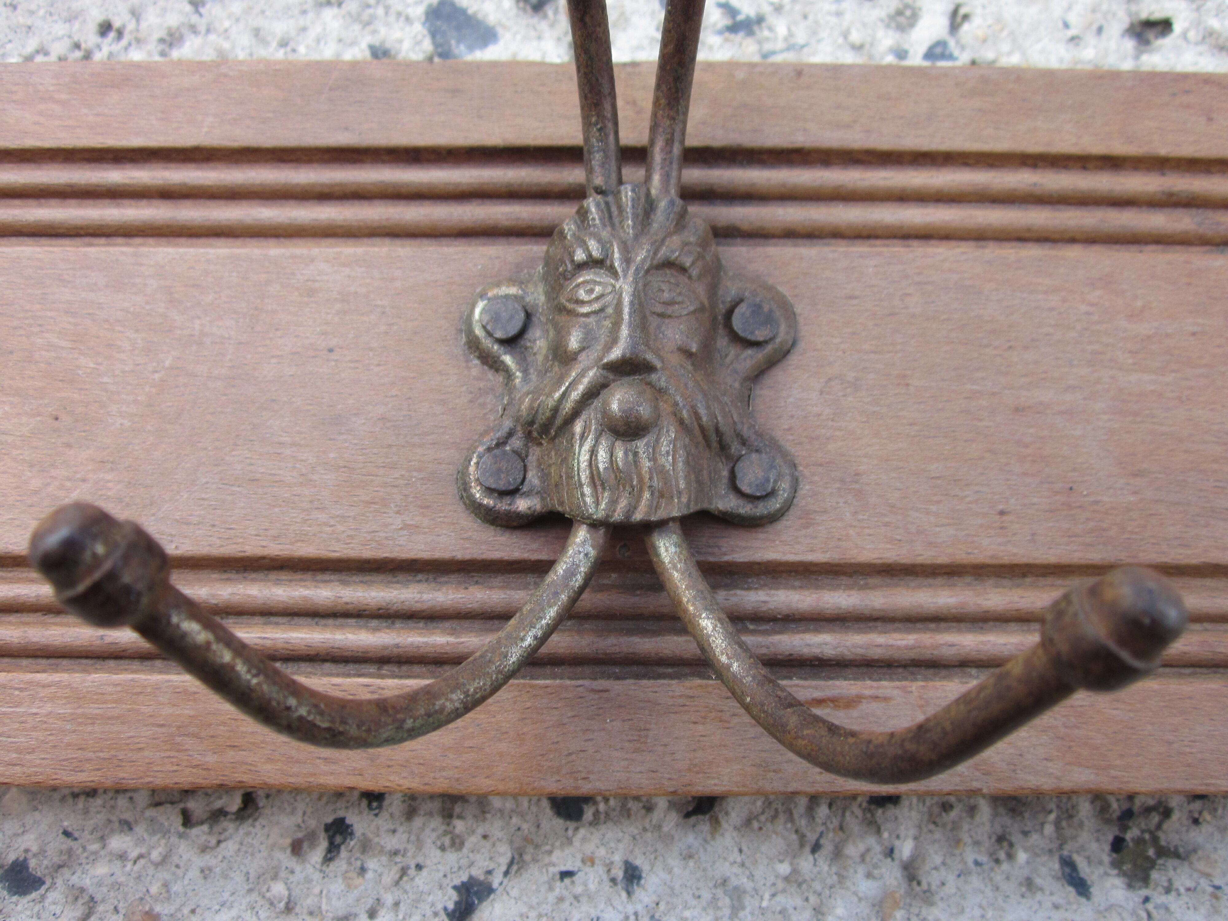 Old coat rack 4 coat hooks
