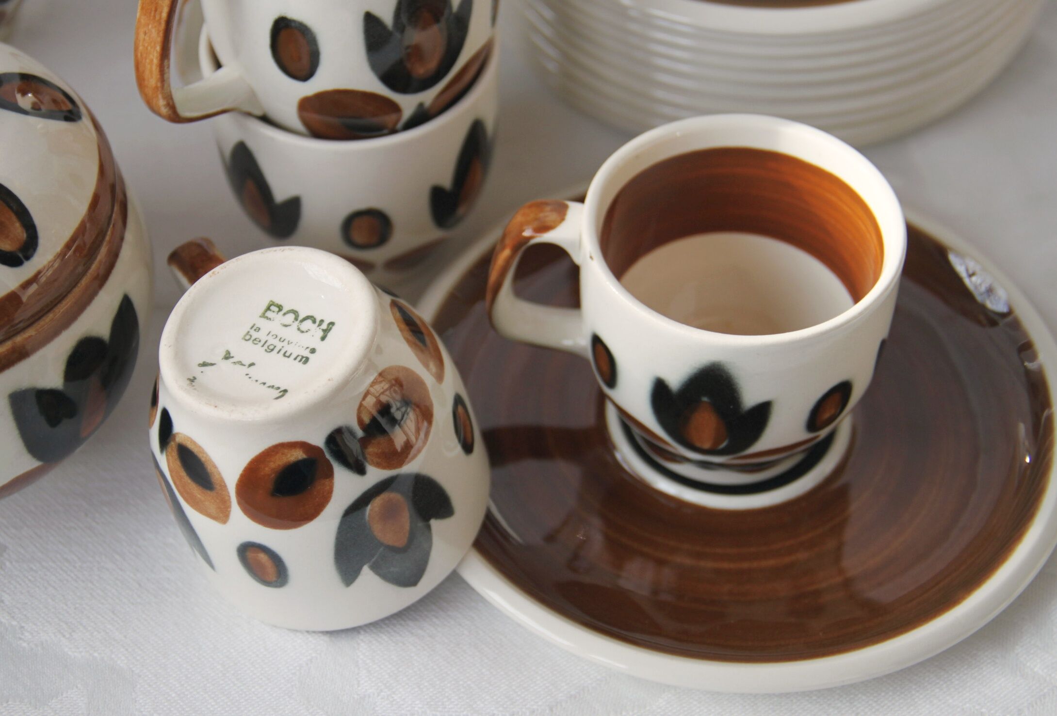 Ensemble à café Kimono de Boch Belgium 14 pièces
