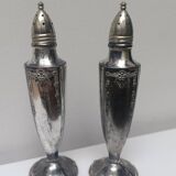 Silver-plated salt and pepper shakers