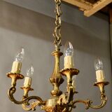 Bronze chandelier with 5 arms of light