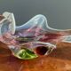 Pink and green Glass bowl by Josef Hospodka 1960s
