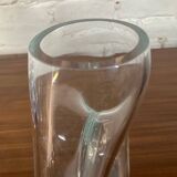 Trio of vintage molded glass vases from the 70s