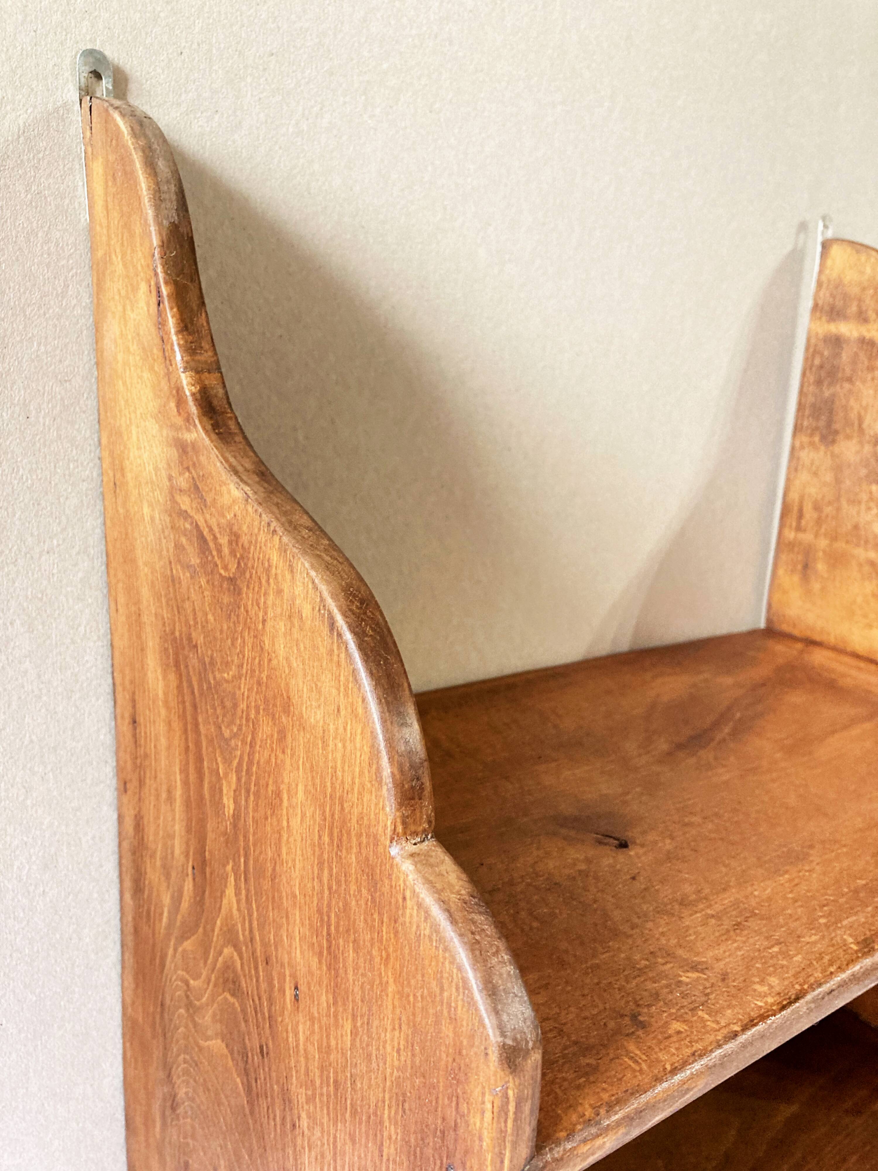 Old small solid wood shelf