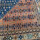 Handmade Yalameh Persian rug 200x300 indigo blue terracotta