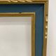 Cadre vintage bleu et or